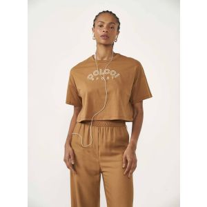 CAMISETA COLCCI SPORT COMFORT FEMININA MARROM ORGANIC