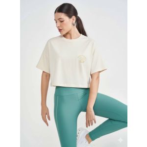 CAMISETA COLCCI SPORT LOOSE FEMININA OFF NATURAL